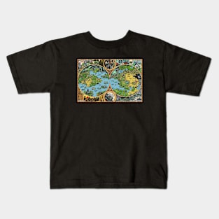 The Dreamlands Map Kids T-Shirt